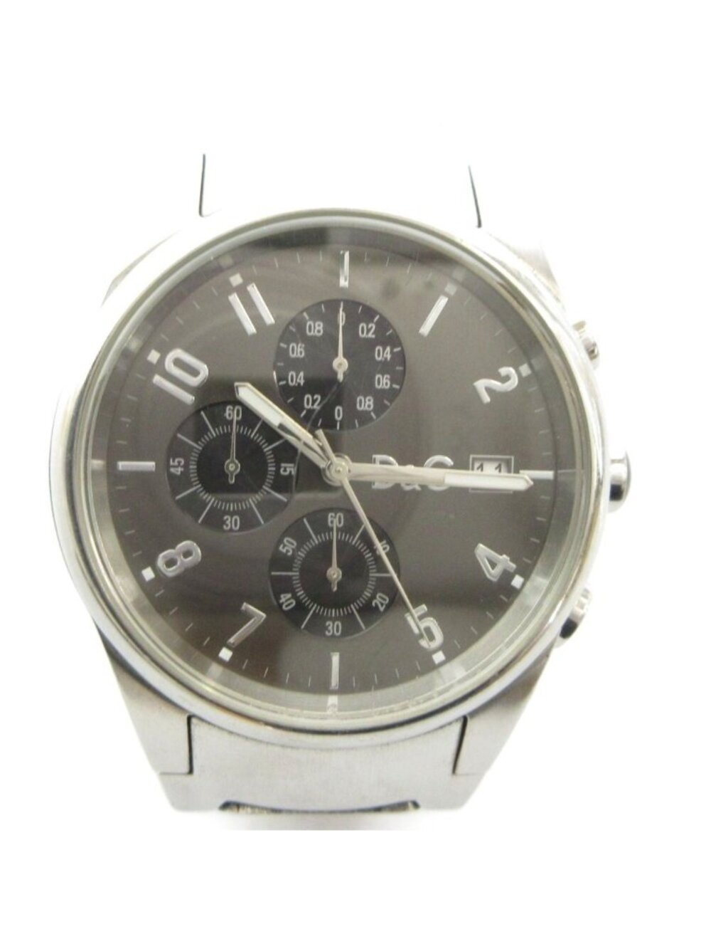 Dolce & Gabbana D&G Watch Quartz Chronograph Carre Date Silver